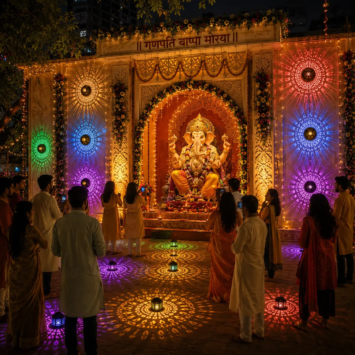 Solar Mandala Light IP68 Waterproof- Auto On/Off